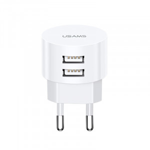 СЗУ USAMS T20 Dual USB Round Travel Charger (EU)