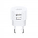 МЗП USAMS T20 Dual USB Round Travel Charger (EU)