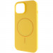 Чохол Silicone Case Full Protective (AA) NO LOGO with Magnetic Safe на Apple iPhone 14 (6.1") (Жовтий / Yellow)
