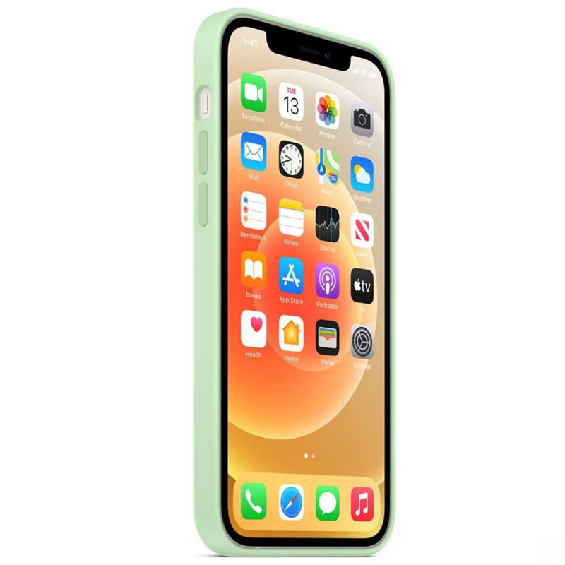 Фото Чехол Silicone Case Full Protective (AA) для Apple iPhone 12 Pro / 12 (6.1") (Зеленый / Pistachio) в магазине vchehle.ua