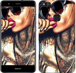 

Чохол Дівчина в тату на Huawei P10 Lite 631409