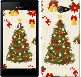 

Чехол Новогодняя елка для Sony Xperia M2 D2305 451005