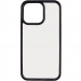 TPU+PC чехол Chrome Buttons для Apple iPhone 13 (6.1") (Черный)