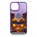 TPU+PC чехол TakiTaki Fantasy magic glow для Apple iPhone 15 Pro (6.1") (Libraby - Purple)