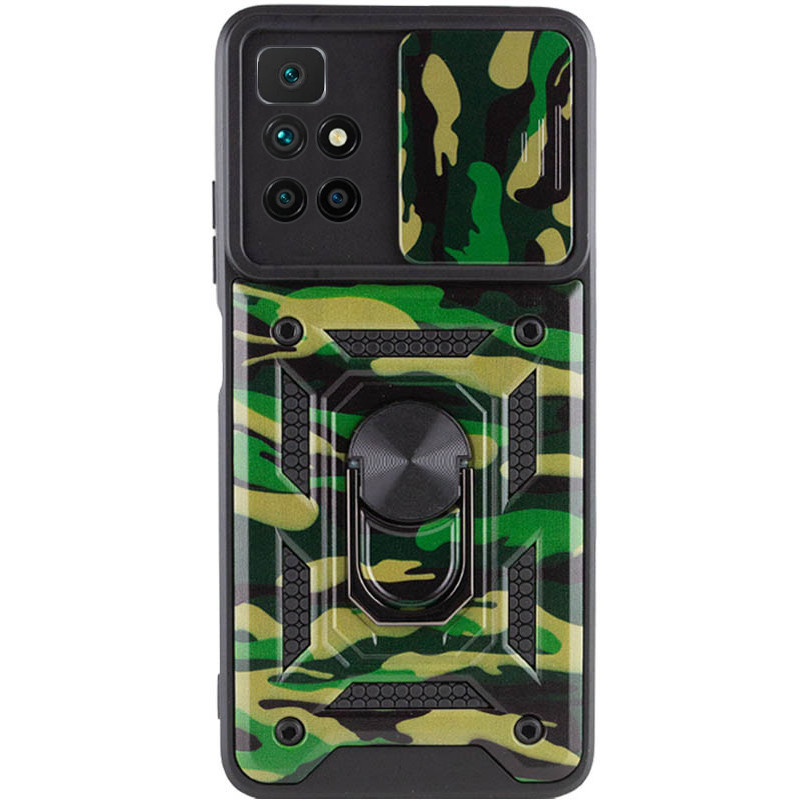 Фото Ударопрочный чехол Camshield Serge Ring Camo для Xiaomi Redmi 10 (Зеленый / Army Green) на vchehle.ua