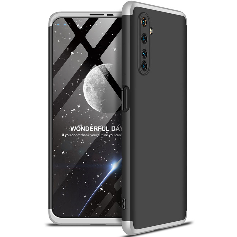 

Пластиковая накладка GKK LikGus 360 градусов (opp) для Realme 6 Pro (Черный / Серебряный) 904645
