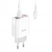 СЗУ Hoco C93A Easy charge 3-port digital display charger + MicroUSB (White) в магазине vchehle.ua