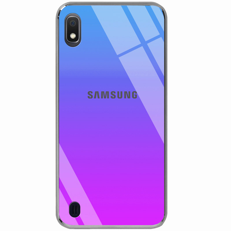 

TPU+Glass чехол Gradient Rainbow с лого для Samsung Galaxy A10 (A105F) (Синий) 737942