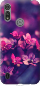 Чохол Пурпурні квіти на Motorola E6s
