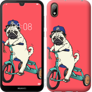 

Чехол Мопс на велосипеде для Huawei Y5 2019 710790
