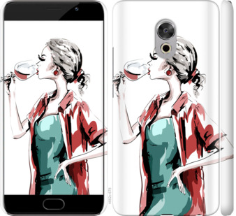 

Чехол Девушка с бокалом для Meizu Pro 6 Plus 841612