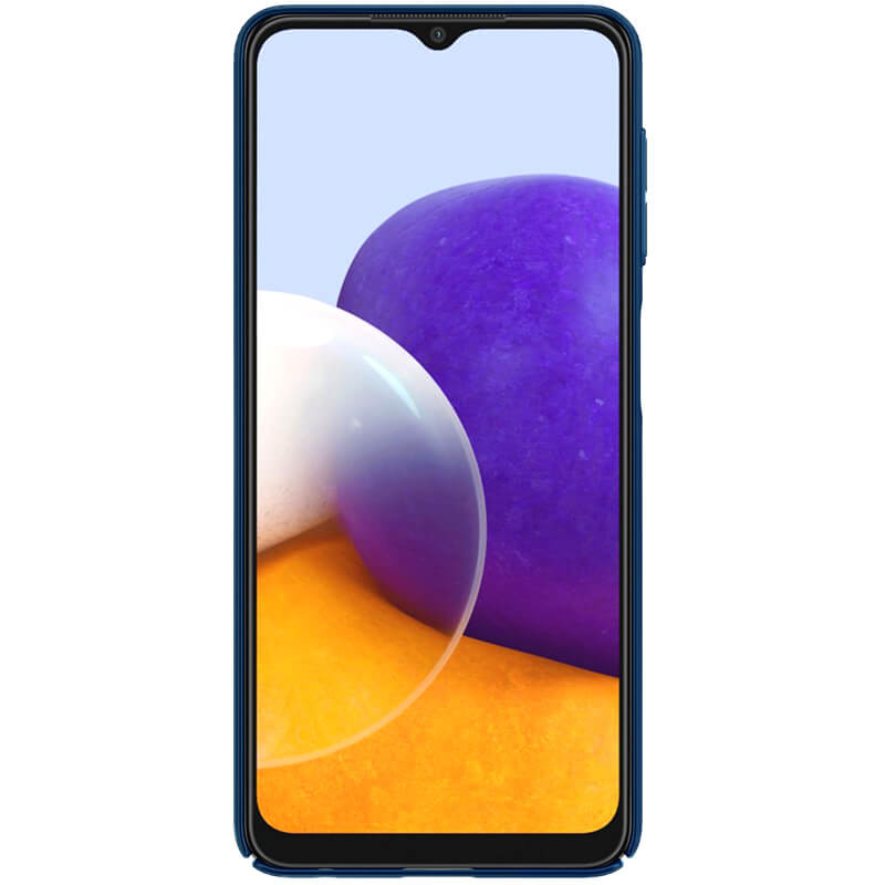 Фото Карбоновая накладка Nillkin Camshield (шторка на камеру) для Samsung Galaxy A22 4G / M32 (Синий / Blue) на vchehle.ua