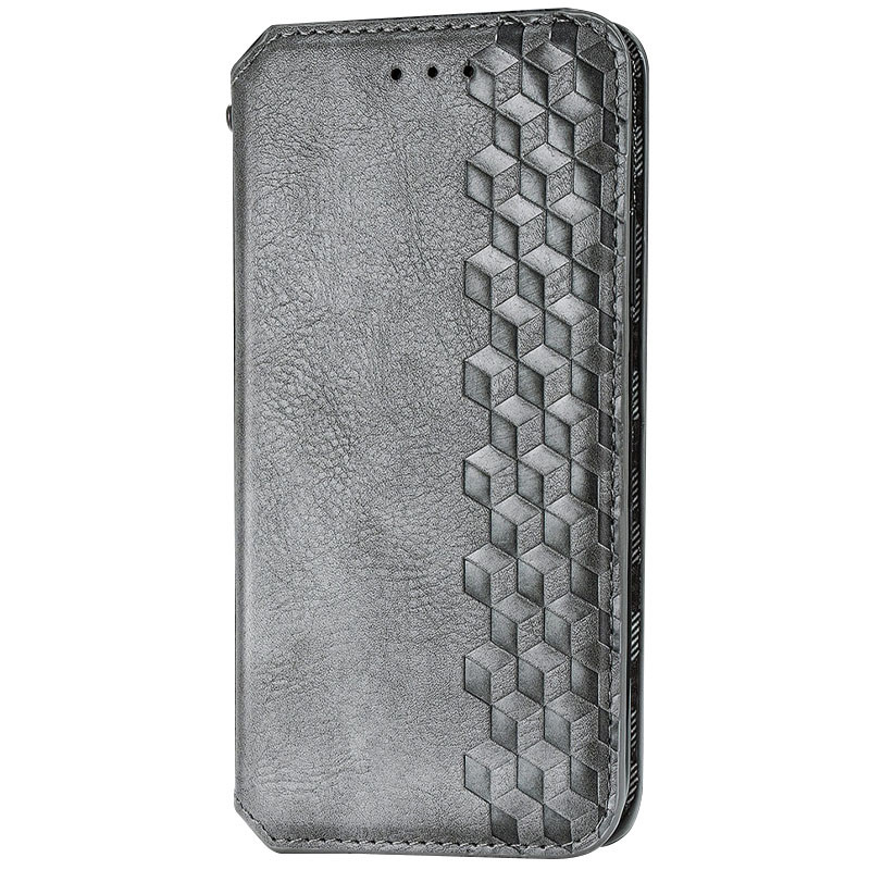 Шкіряний чохол-книжка GETMAN Cubic (PU) на Xiaomi Redmi 9C (Сірий)