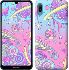 Чехол Розовая галактика для Huawei Y6 2019