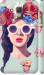 Чехол Девушка с цветами для Samsung Galaxy J7 J700H