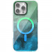 Чохол TPU Shiny Mountain (MagFit) на Apple iPhone 16 Pro (6.3") (Green / Blue)