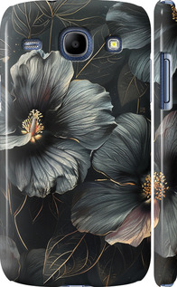 Чохол Чорні квіти на Samsung Galaxy Core i8262