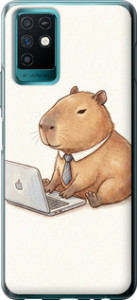 Чехол Funny Capybara CEO Working для Infinix Note 10