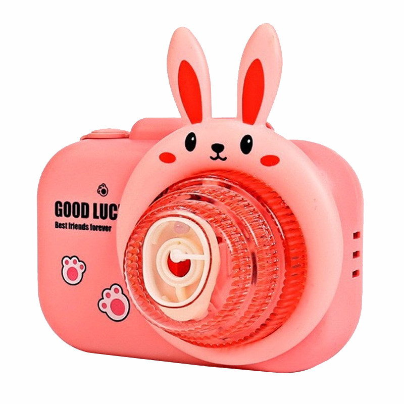 Фотокамера-генератор мильних бульбашок 9996 Children's camera (Rabbit / Pink)