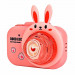 Фотокамера-генератор мильних бульбашок 9996 Children's camera (Rabbit / Pink)