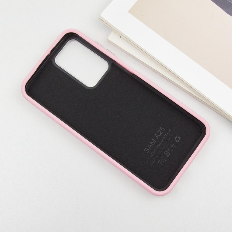 Кожаный чехол Leather Case Metal Buttons для Samsung Galaxy A55 (Light Pink) в магазине vchehle.ua