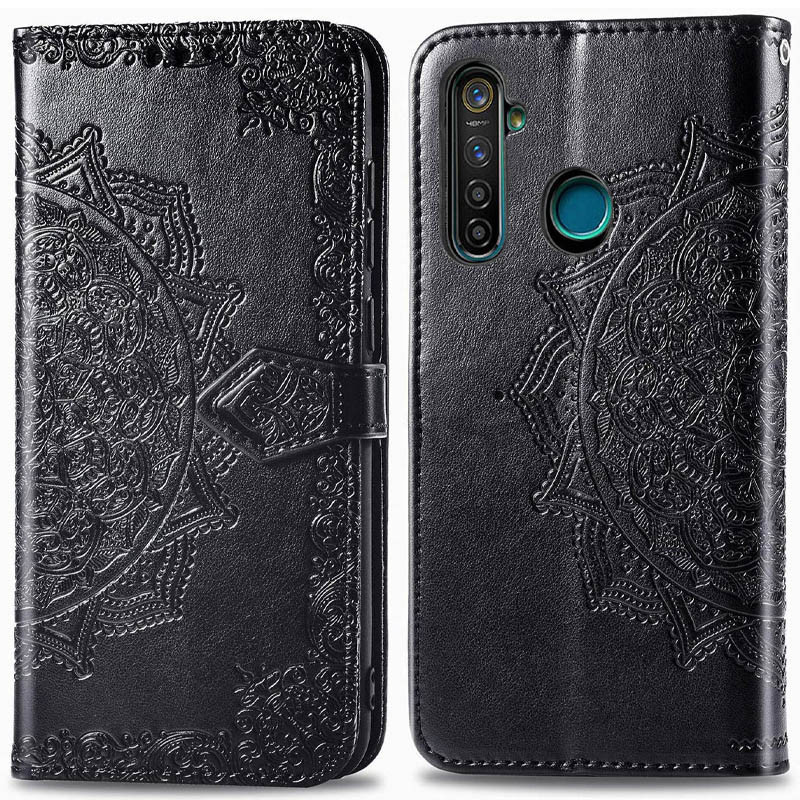 Фото Кожаный чехол-книжка Art Case с визитницей для Realme 5 / 6i (Черный) в магазине vchehle.ua