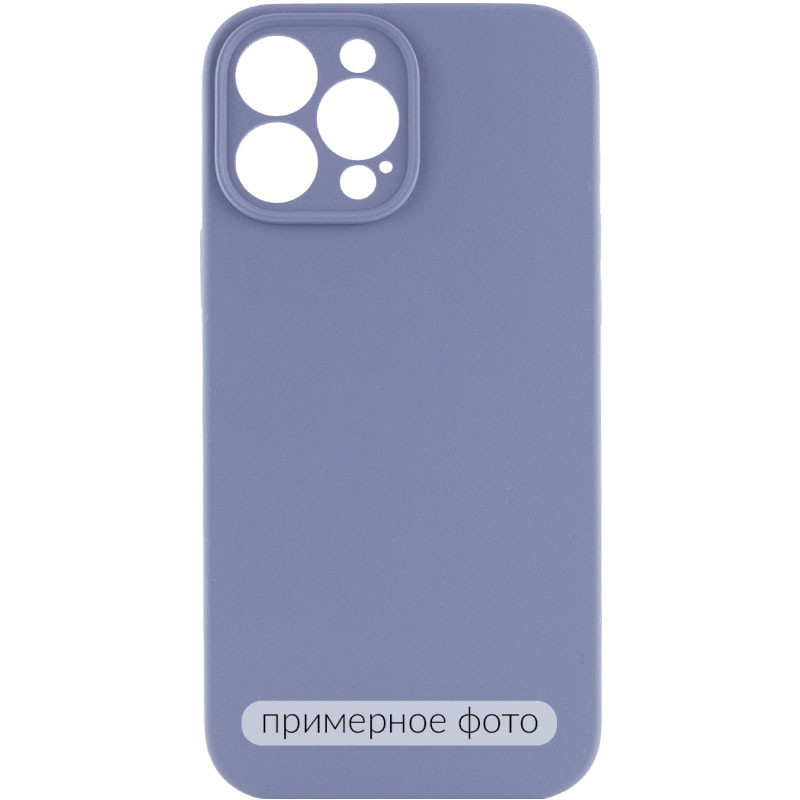 Чехол Silicone Case Full Camera Protective (AA) NO LOGO для Apple iPhone 16 (6.1") (Серый / Lavender Gray)