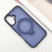 Фото TPU+PC чохол Metal Buttons with Magnetic Safe Colorful HQ Ring для Apple iPhone 16 (6.1") (Dark Blue) на vchehle.ua