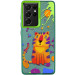 TPU+PC чехол TakiTaki Graffiti magic glow для Samsung Galaxy S21 Ultra (Shocked tiger / Green)