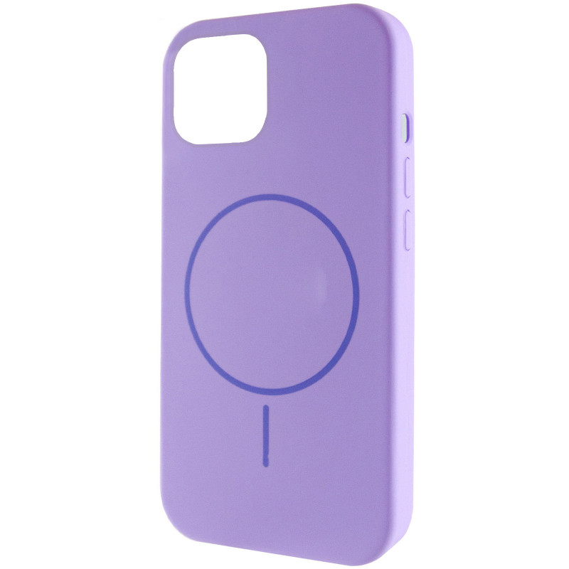 Чехол Silicone Case Full Protective (AA) NO LOGO with Magnetic Safe для Apple iPhone 11 (6.1") (Сиреневый / Dasheen)
