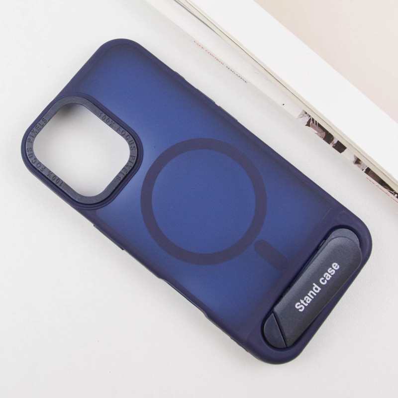 Фото TPU+PC чехол Stand case для Apple iPhone 16 (6.1") (Blue) в магазине vchehle.ua