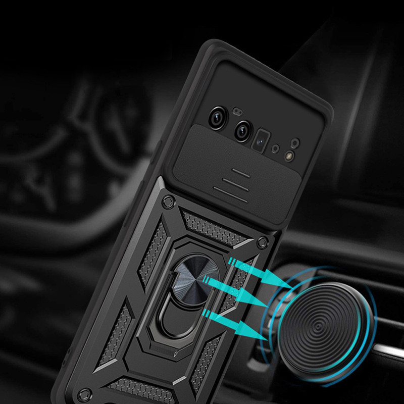 Купить Ударопрочный чехол Camshield Serge Ring для Google Pixel 6 Pro (Черный) на vchehle.ua