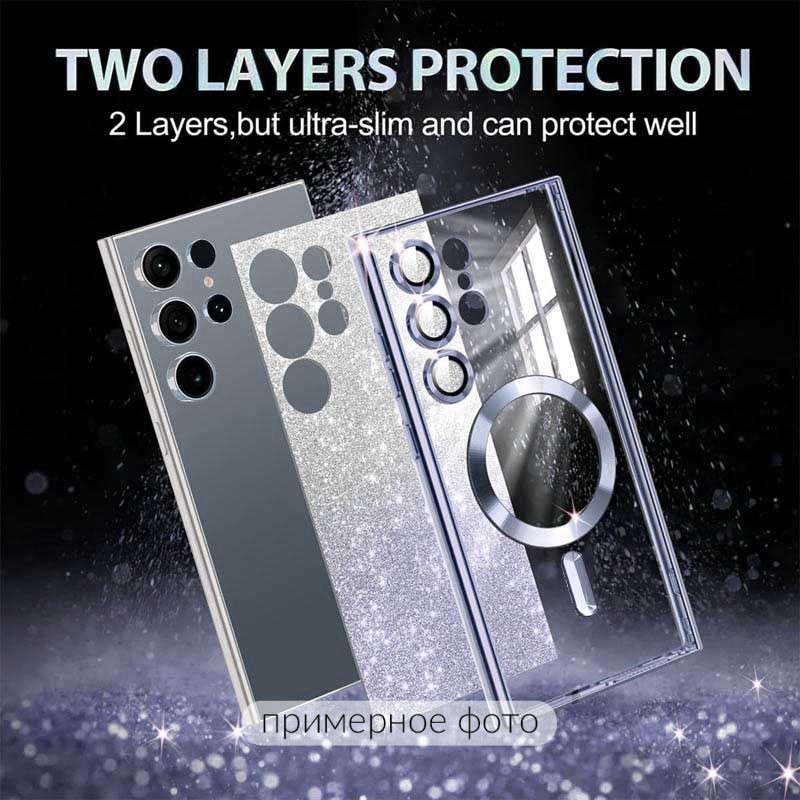 Фото TPU чехол Delight case with Magnetic Safe с защитными линзами на камеру для Samsung Galaxy S21 FE (Серый / Lavender Gray) на vchehle.ua