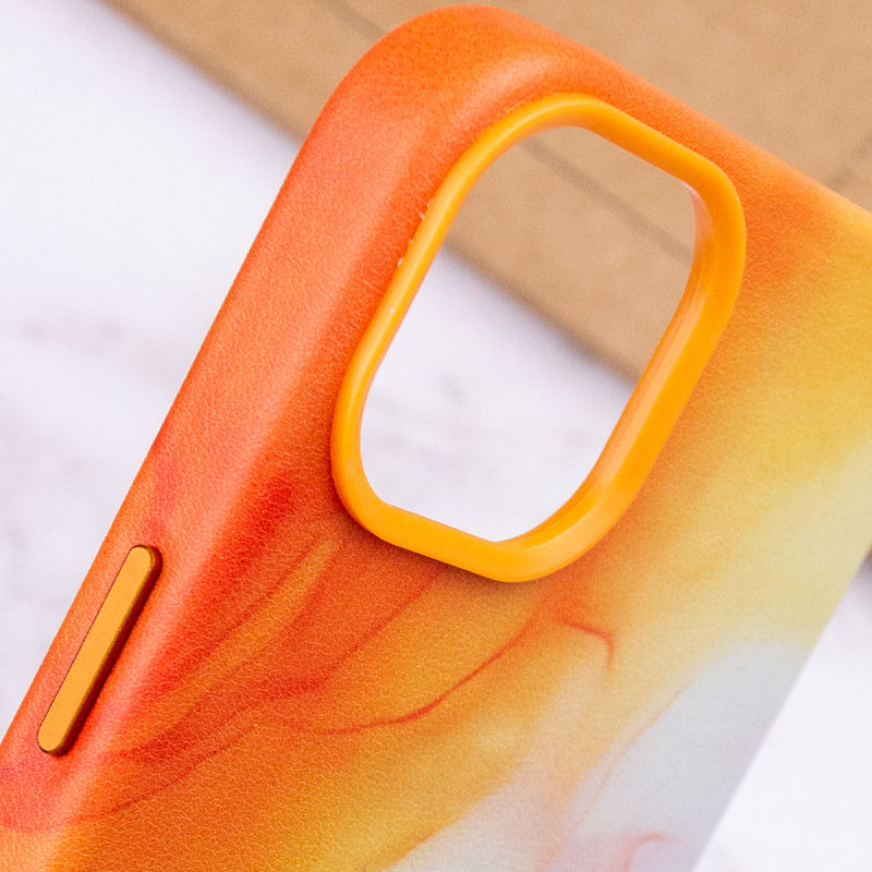 Шкіряний чохол Figura Series Case with Magnetic safe на Apple iPhone 14 (6.1") (Orange) в магазині vchehle.ua