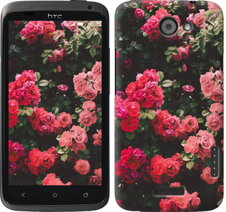 

Чехол Куст с розами для HTC One X 639175