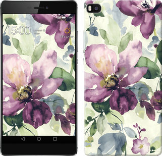 

Чехол Цветы акварелью для Huawei Ascend P8 296816