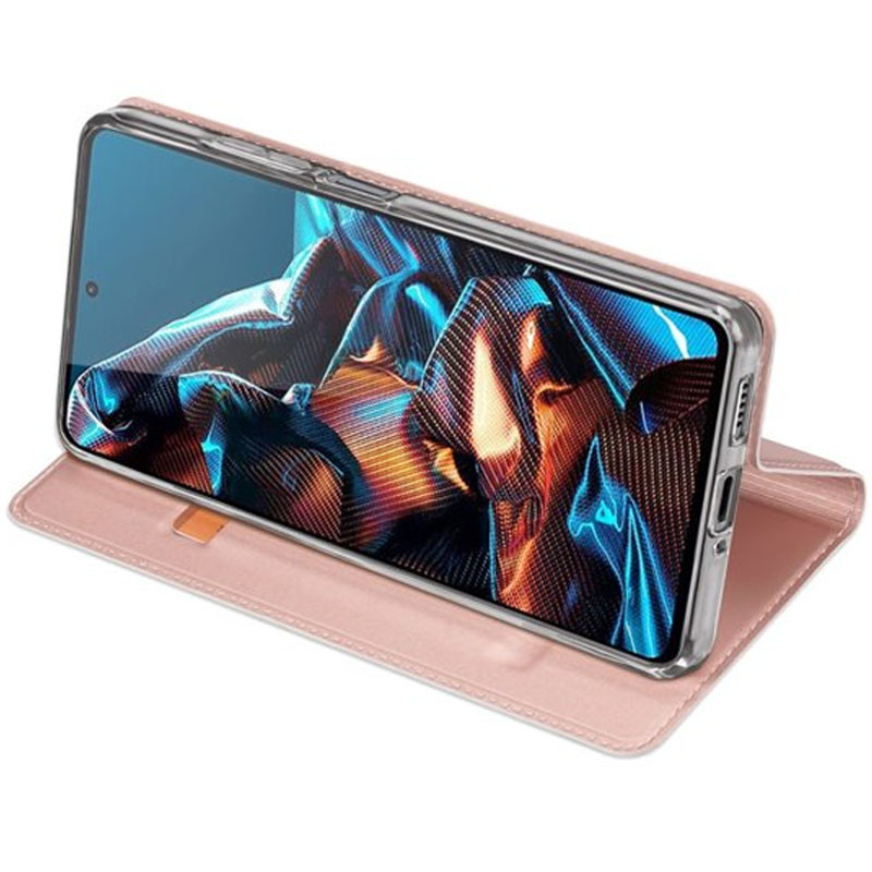 Чехол-книжка Dux Ducis с карманом для визиток для Xiaomi 12T / 12T Pro (Rose Gold) в магазине vchehle.ua