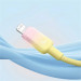 Фото Дата кабель Baseus Discolor Series Fast Charging USB to Lightning 2.4A (1m) (P10374900) (Custard Yellow) на vchehle.ua
