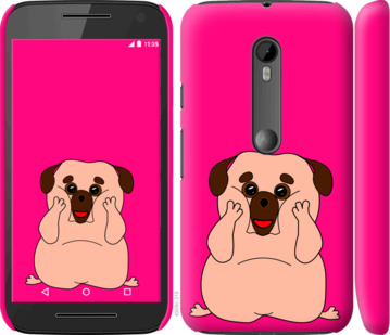 Чехол Весёлый мопс для Motorola Moto G3