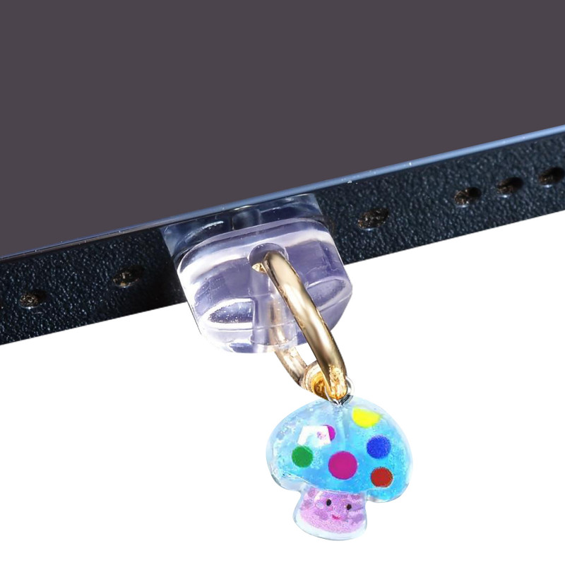 Заглушка силіконова Type-C з підвіскою IP44 (Fly agaric blue)