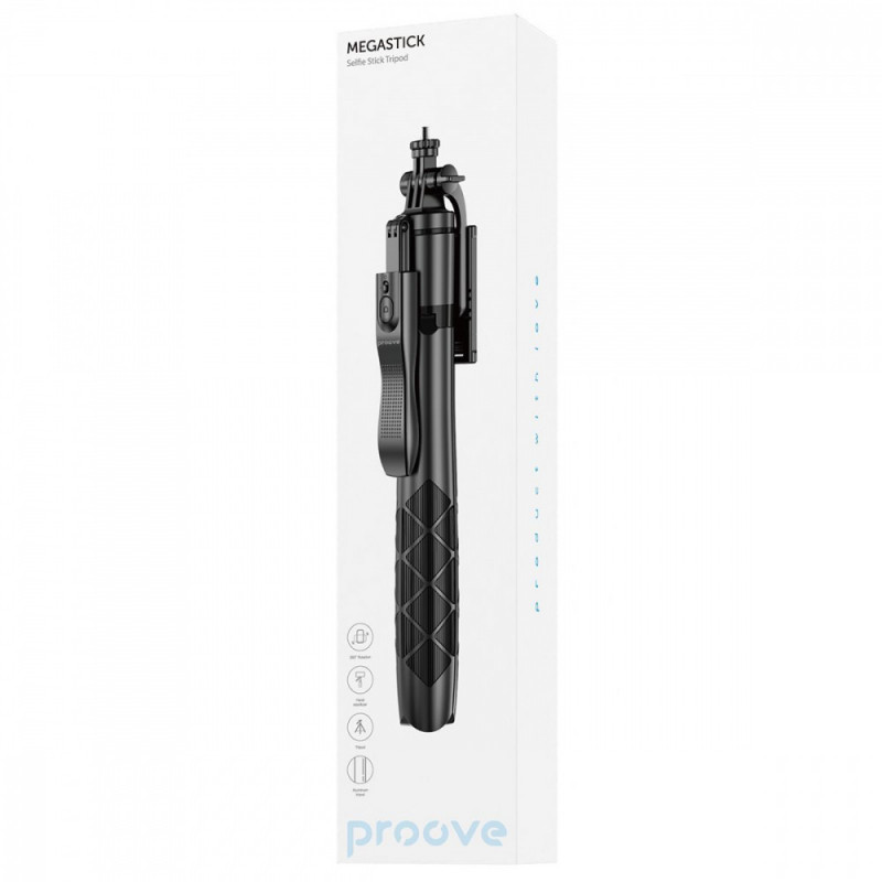 Заказать Трипод Proove MegaStick Selfie Stick Tripod (1530mm) (Black) на vchehle.ua