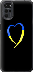 Чехол Жёлто-голубое сердце для Motorola G22
