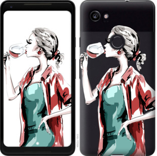 

Чохол Дівчина з келихом на Google PixeL 2 XL 841951