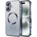 TPU чехол Delight case with Magnetic Safe с защитными линзами на камеру для Apple iPhone 16 (6.1") (Серый / Lavender Gray)