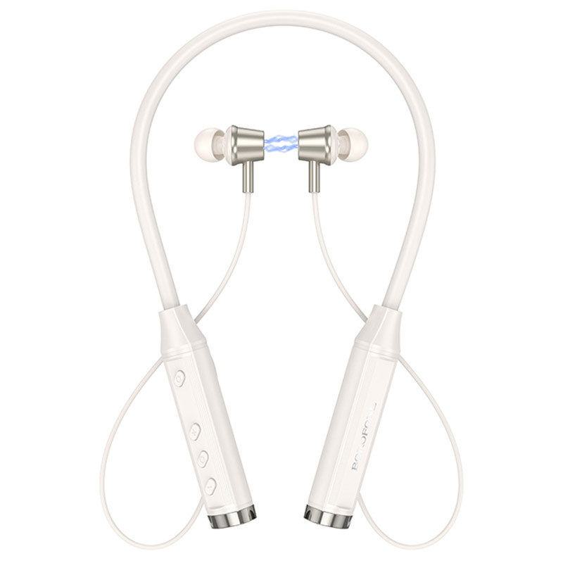 Фото Bluetooth наушники Borofone BE66 Motor neck-mounted (Biege) на vchehle.ua