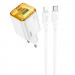 СЗУ Hoco N53 Monsoon PD30W+QC3.0 (1USB-A/1C) + кабель Type-C to Lightning (White)