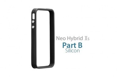 Бампер SGP Neo Hybrid 2S Mix & Match Part B [Silicone Only] для iPhone 4/4s (Черный / Black)