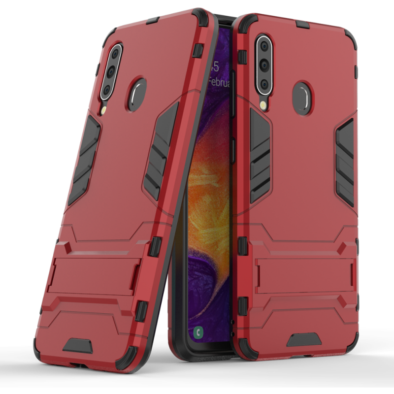 

Ударопрочный чехол-подставка Transformer для Samsung Galaxy A60 (A606F) с мощной защитой корпуса (Красный / Dante Red) 707512