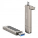Флеш-накопитель Usams US-ZB280 2in1 USB 3.2 + Type-C GEN1 Dual Ports Aluminum Alloy 10G – 512GB (Silver) в магазине vchehle.ua