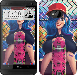 

Чохол Прикольна дівчинка зі скейтбордом на HTC One M7 618160